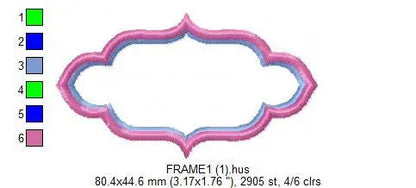 Frame embroidery designs set - Frame Applique Design machine embroidery pattern - monogram shape embroidery file - instant download jef pes Marcia Embroidery