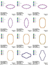 Cargar imagen en el visor de la galería, Frame embroidery designs set - Frame Applique Design machine embroidery pattern - monogram shape embroidery file - instant download jef pes
