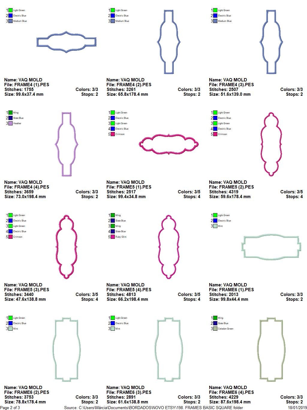 Frame embroidery designs set - Frame Applique Design machine embroidery design - monogram frame applique design - towel embroidery file