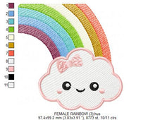 Cargar imagen en el visor de la galería, Cloud embroidery design - rainbow embroidery design machine embroidery pattern - baby girl embroidery file - kid embroidery newborn boy
