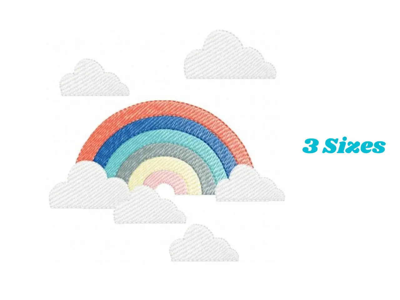 Cloud embroidery design - Rainbow embroidery designs machine embroidery pattern - Baby girl embroidery file - digital download sky rainbow Marcia Embroidery