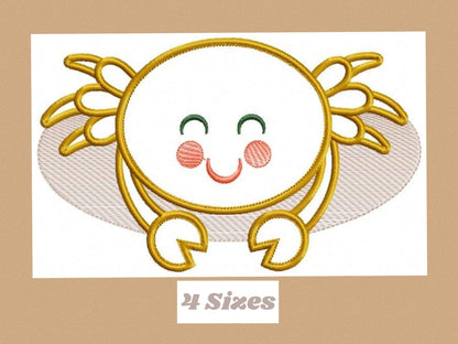 Crab embroidery design - Beach animal embroidery designs machine embroidery pattern - Cancer Crab applique design - instant download pes jef