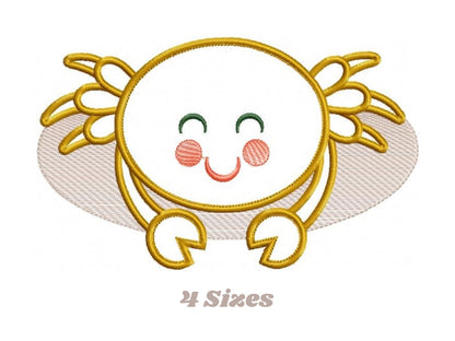 Crab embroidery design - Beach animal embroidery designs machine embroidery pattern - Cancer Crab applique design - instant download pes jef