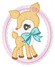 Cargar imagen en el visor de la galería, Deer embroidery design - Animal embroidery designs machine embroidery pattern - newborn embroidery file - baby girl embroidery file download
