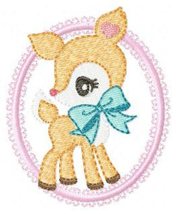 Deer embroidery design - Animal embroidery designs machine embroidery pattern - newborn embroidery file - baby girl embroidery file download