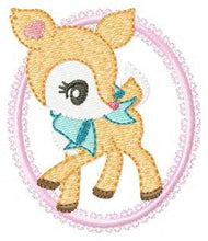 Cargar imagen en el visor de la galería, Deer embroidery design - Animal embroidery designs machine embroidery pattern - newborn embroidery file - baby girl embroidery file download
