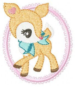 Deer embroidery design - Animal embroidery designs machine embroidery pattern - newborn embroidery file - baby girl embroidery file download