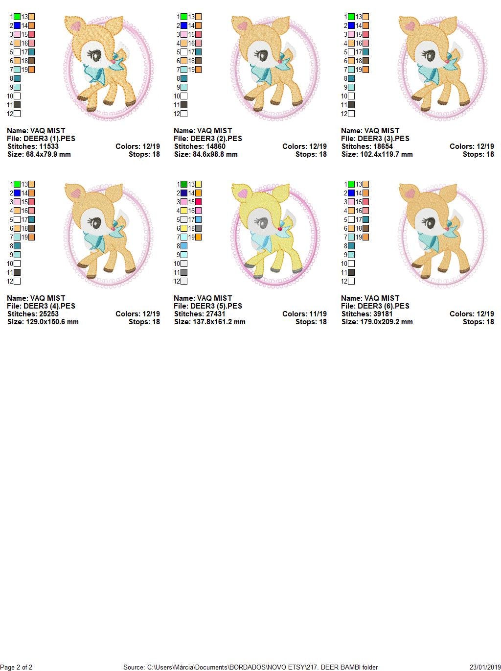 Deer embroidery design - Animal embroidery designs machine embroidery pattern - newborn embroidery file - baby girl embroidery file download