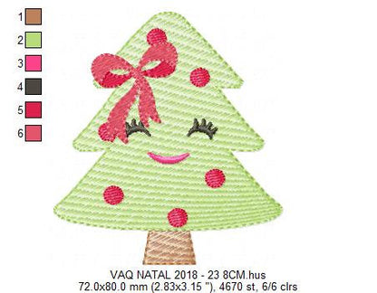 Xmas tree embroidery designs - Christmas embroidery design machine embroidery pattern - Xmas embroidery file instant download Holiday Winter