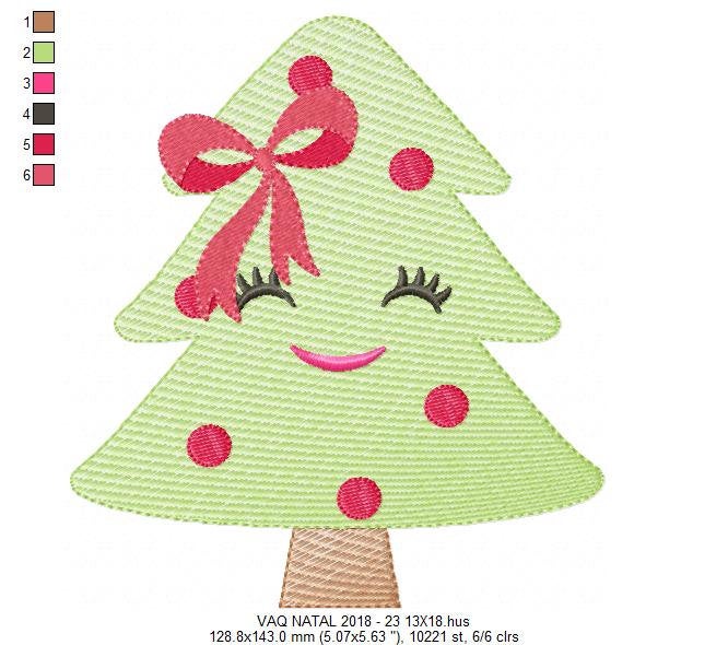 Xmas tree embroidery designs - Christmas embroidery design machine embroidery pattern - Xmas embroidery file instant download Holiday Winter