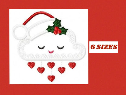 Xmas embroidery designs - Cloud embroidery design machine embroidery pattern - Christmas embroidery file - instant download Christmas design Marcia Embroidery