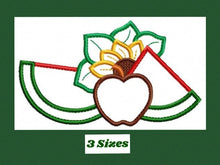 Cargar imagen en el visor de la galería, Kitchen embroidery designs - Fruit embroidery design machine embroidery pattern - Watermelon embroidery file Apple embroidery Fruit applique
