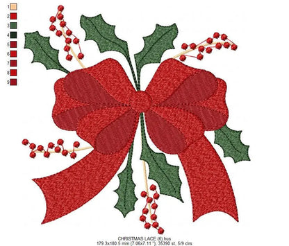 Xmas Mistletoe embroidery designs - Santa Claus embroidery design machine embroidery pattern - Mistletoe embroidery file instant download Marcia Embroidery
