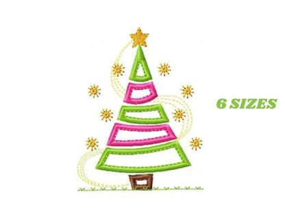 Christmas tree embroidery designs - Xmas embroidery design machine embroidery pattern - Christmas decor embroidery file - instant download Marcia Embroidery