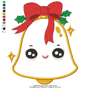 Christmas Bell embroidery designs - Xmas embroidery design machine embroidery pattern - Christmas embroidery file instant download applique