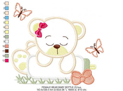 Bear embroidery designs - Teddy embroidery design machine embroidery pattern - Baby girl embroidery file - boy embroidery bear applique Marcia Embroidery