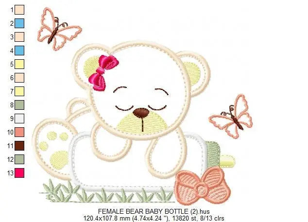 Bear embroidery designs - Teddy embroidery design machine embroidery pattern - Baby girl embroidery file - boy embroidery bear applique Marcia Embroidery