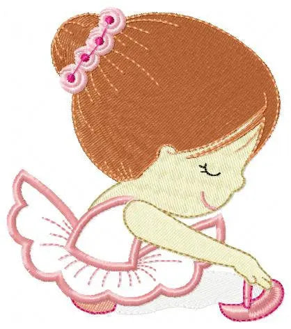 Ballerina embroidery designs - Ballet dancer embroidery design machine embroidery pattern - Girl tutu flowers - Instant download pes jef dst Marcia Embroidery