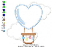 Carica l&#39;immagine nel visualizzatore di Gallery, Balloon embroidery designs - Hot air balloon embroidery design machine embroidery pattern - Sky embroidery file - Heart embroidery applique
