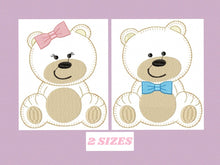 Load image into Gallery viewer, Bear embroidery designs - Teddy embroidery design machine embroidery pattern - boy embroidery file - baby girl embroidery Cute bear applique
