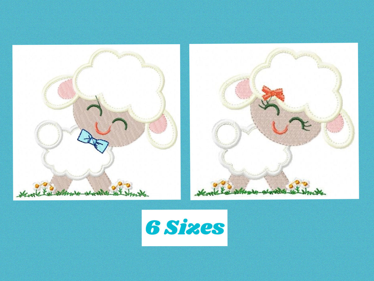 Sheep applique embroidery design - Lamb embroidery designs machine embroidery pattern - Newborn baby file - Instant download pes jef dst vp3 Marcia Embroidery