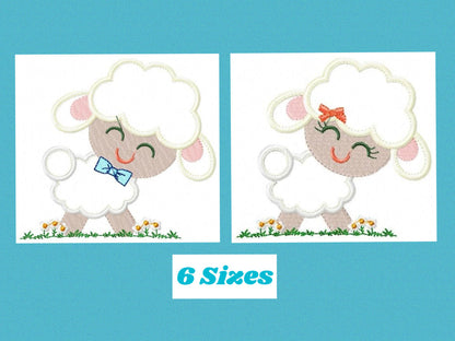 Sheep applique embroidery design - Lamb embroidery designs machine embroidery pattern - Newborn baby file - Instant download pes jef dst vp3 Marcia Embroidery