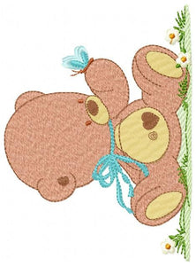 Bear embroidery designs - Baby boy embroidery design machine embroidery pattern - cute teddy bear embroidery file - instant download pes jef