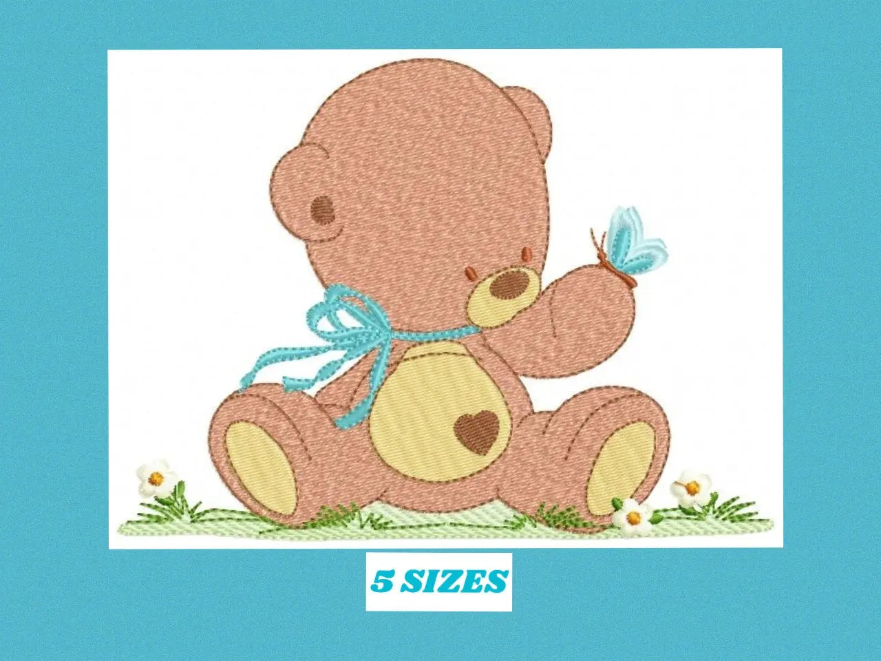 Bear embroidery designs - Baby boy embroidery design machine embroidery pattern - cute teddy bear embroidery file - instant download pes jef Marcia Embroidery