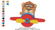 Cargar imagen en el visor de la galería, Bear embroidery designs - Plane embroidery design machine embroidery pattern - Teddy bear embroidery - Pilot bear design boy embroidery file
