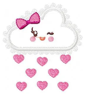 Cloud embroidery design - Rain embroidery designs machine embroidery pattern - Baby embroidery file - Kid embroidery cloud applique design Marcia Embroidery