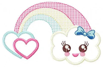 Cloud embroidery design - rainbow embroidery designs machine embroidery pattern - baby girl embroidery file - cloud rainbow applique design Marcia Embroidery