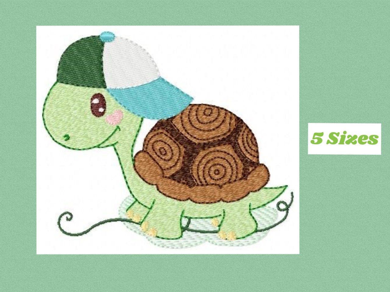 Turtle embroidery design - Animal embroidery designs machine embroidery pattern - baby boy embroidery file - kid embroidery turtle design