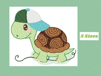 Turtle embroidery design - Animal embroidery designs machine embroidery pattern - baby boy embroidery file - kid embroidery turtle design