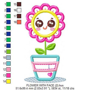 Flowers embroidery designs - Flowerpot embroidery design machine embroidery pattern - vase embroidery file flower applique floral embroidery