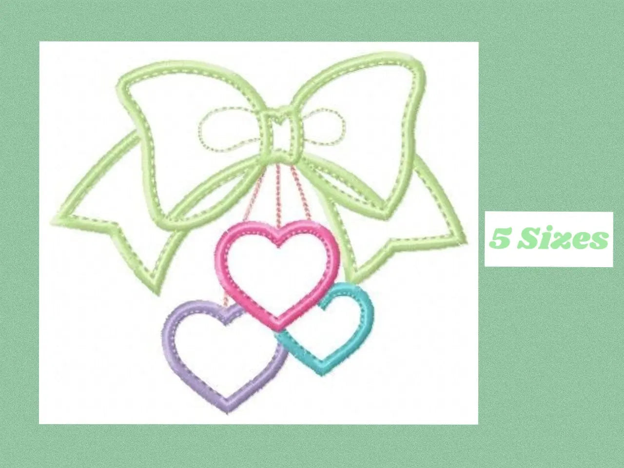 Lace with hearts embroidery designs - Bow Tie embroidery design machine embroidery pattern - baby girl embroidery file  lace applique design Marcia Embroidery