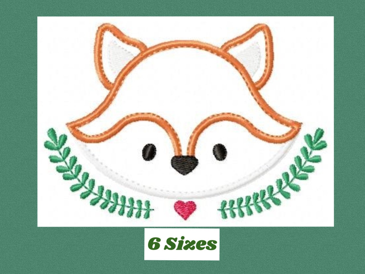 Red Fox embroidery designs - Woodland Animal embroidery design machine embroidery pattern - Face Fox applique design - instant download pes