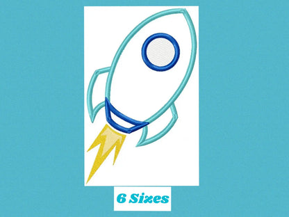 Spaceship embroidery designs - Baby Boy embroidery design machine embroidery pattern - instant download - Space embroidery file Rocket Marcia Embroidery