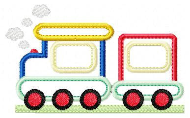 Train embroidery designs - Vehicle embroidery design machine embroidery pattern - baby boy embroidery file instant download train with wagon