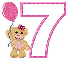 Load image into Gallery viewer, Numbers embroidery designs set - Number Applique Design - Birthday Embroidery machine embroidery file - Numbers applique design download
