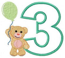 Load image into Gallery viewer, Numbers embroidery designs set - Number Applique Design - Birthday Embroidery machine embroidery file - Numbers applique design download
