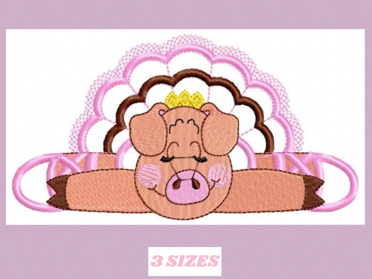 Pig embroidery design - Animal embroidery designs machine embroidery pattern - baby girl embroidery file - ballerina pig applique design