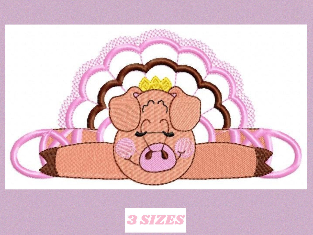 Pig embroidery design - Animal embroidery designs machine embroidery pattern - baby girl embroidery file - ballerina pig applique design