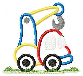 Crane embroidery designs -  truck applique machine embroidery pattern - Baby Boy Crane applique - Instant digital download pes jef dst hus Marcia Embroidery