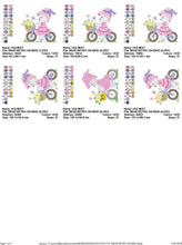 Cargar imagen en el visor de la galería, Bear embroidery designs - Baby girl embroidery design machine embroidery pattern - female bear in a bike embroidery file - full fill stitch
