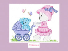 Carica l&#39;immagine nel visualizzatore di Gallery, Bear embroidery designs - Mama bear embroidery design machine embroidery pattern - Baby Girl embroidery file - instant digital download
