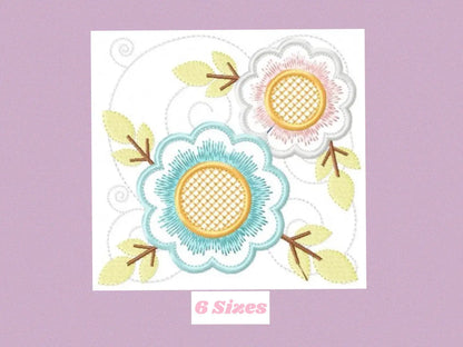 Flowers embroidery designs - Flower embroidery design machine embroidery pattern - Floral embroidery file - instant download roses floral Marcia Embroidery