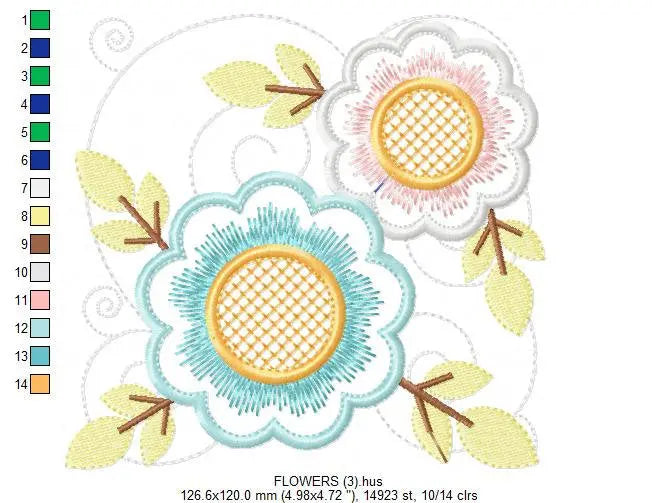 Flowers embroidery designs - Flower embroidery design machine embroidery pattern - Floral embroidery file - instant download roses floral Marcia Embroidery