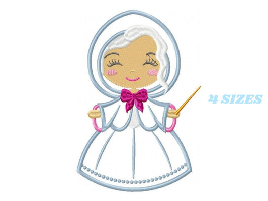 Fairy godmother embroidery designs - Disney Princess embroidery design machine embroidery pattern - Fairy applique design - baby girl