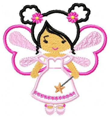 Curly Hair Fairy embroidery designs - Fairy godmother embroidery design machine embroidery pattern - fairy applique design - tooth fairy applique Marcia Embroidery