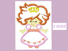 Laden Sie das Bild in den Galerie-Viewer, Queen embroidery designs - Princess embroidery design machine embroidery pattern - Princess applique design queen applique girl baby newborn
